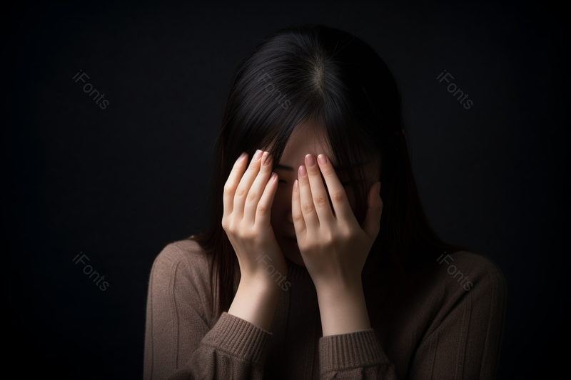 捂着脸在黑暗中抑郁的人难过的女性,高清,摄影图,摄影图片,图片大全,摄影图免费下载